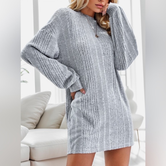 Chilly Comfort Mini Sweater Dress - Picture 2 of 3